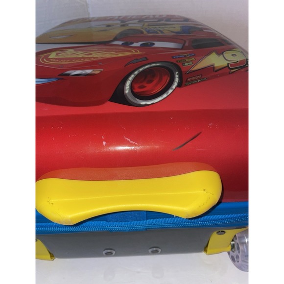 American Tourister Kids Disney Lighting McQueen Roll Aboard Hard Sided Suitcase - Picture 11 of 16
